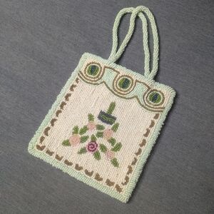 Accessorize Chic Beaded Floral Wristlet Paris Art Nouveau Hand Bag